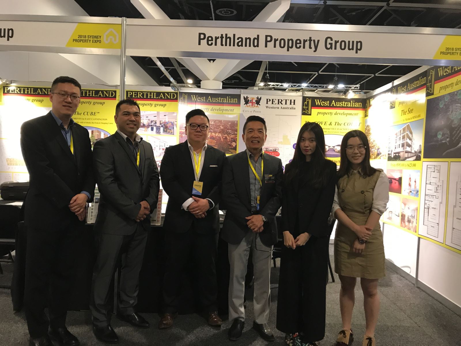 Team at exhibition booth